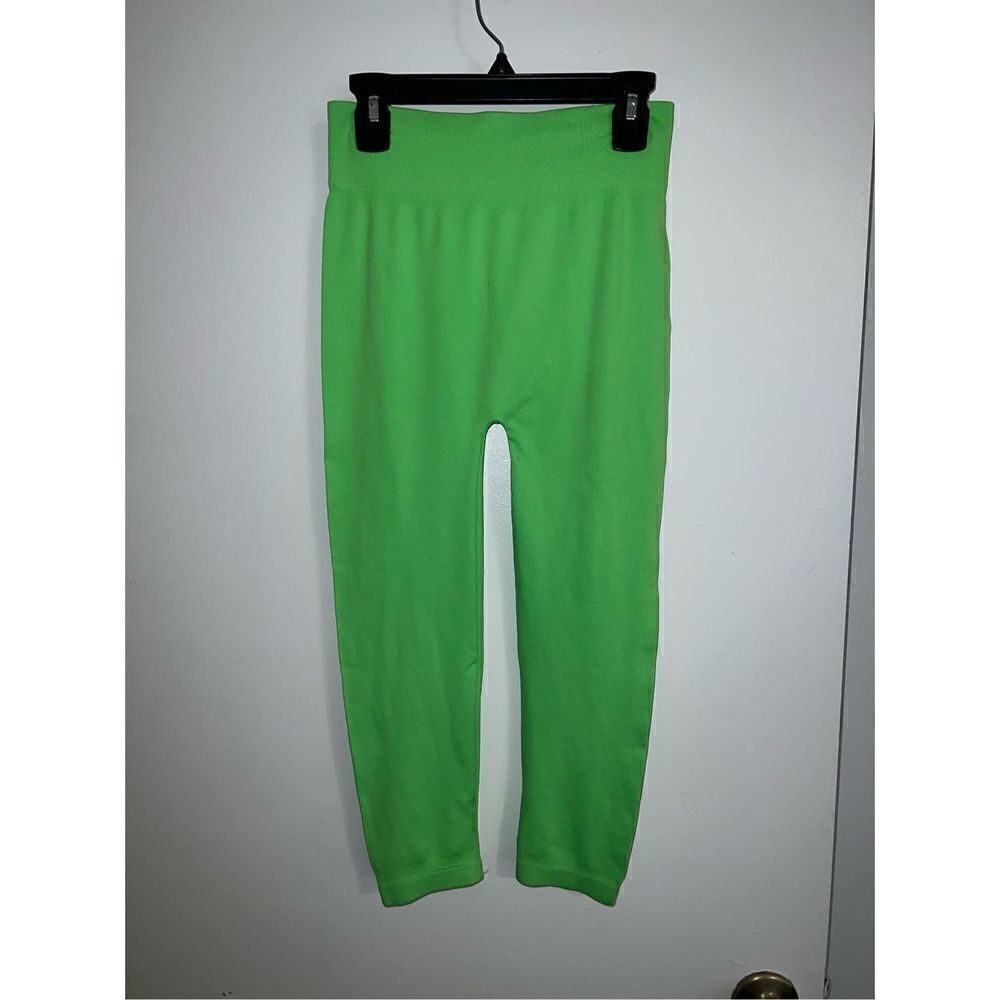 Neon Green Cropped Tights Legging S/M
